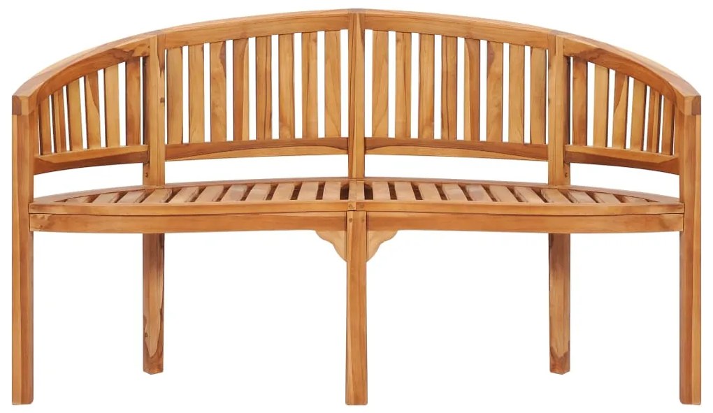 vidaXL Lavička v tvare banánu 151 cm, tíkový masív