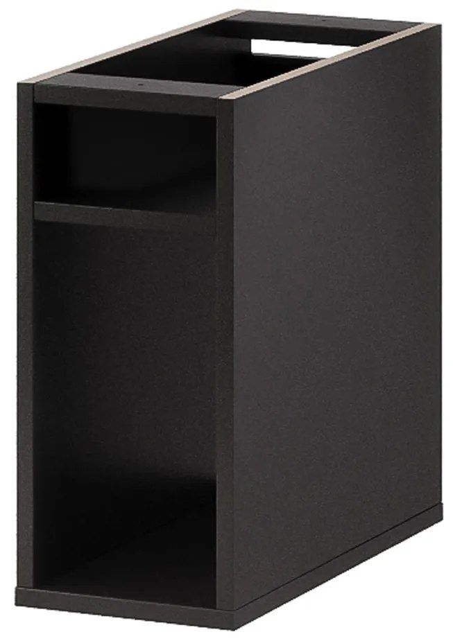 Závěsný koupelnový regál Mossa 45 20 cm černý