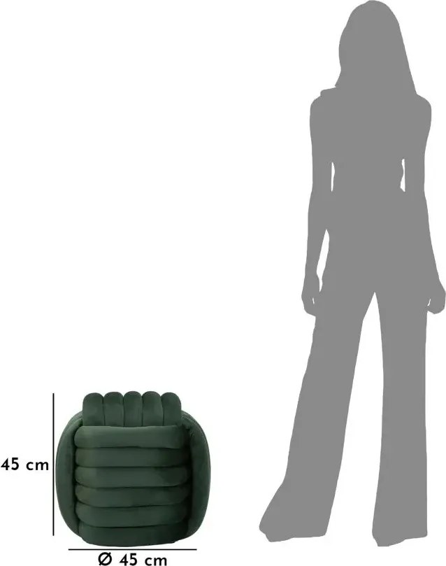 Taburet Softy 45 cm zelený
