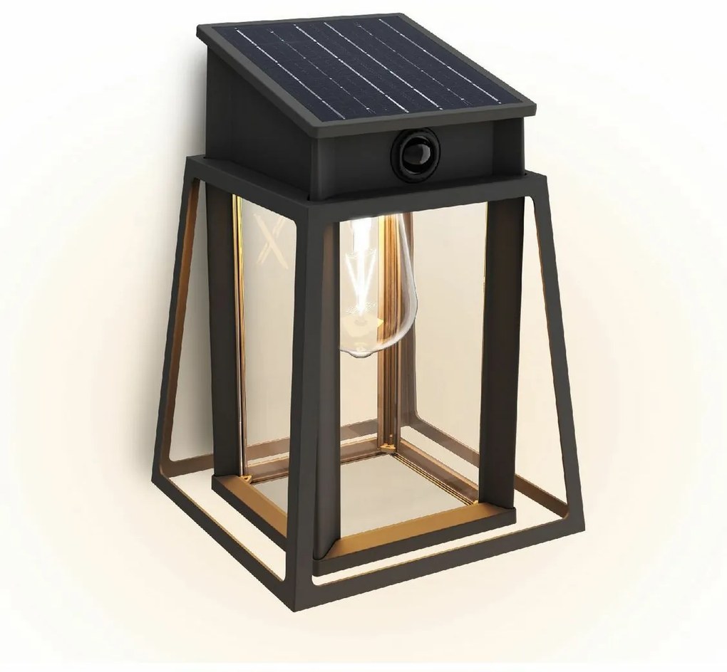 Philips Lysin UltraEfficient solárne LED svietidlo so senzorom čierna, 3,2 W, 500 lm, 2700 K
