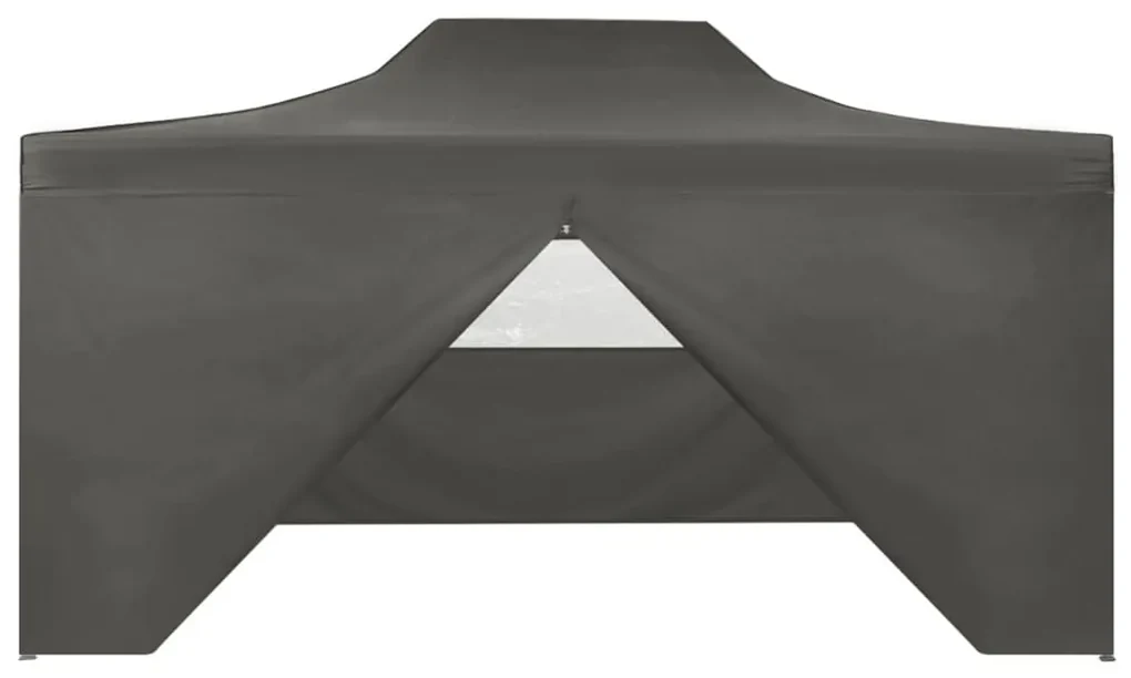 vidaXL Profesionálny skladací párty stan+4 steny 3x4 m, oceľ, antracit