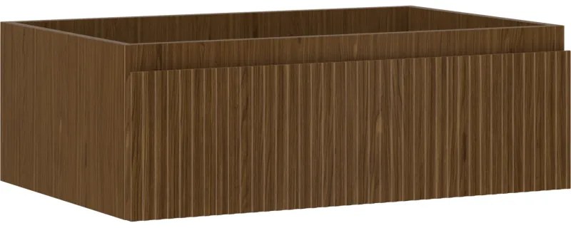 Mexen Rivel, kúpeľňová skrinka 70 cm, 1 zásuvka, drážkovaná, orech, 91A20-07023-1-BF86