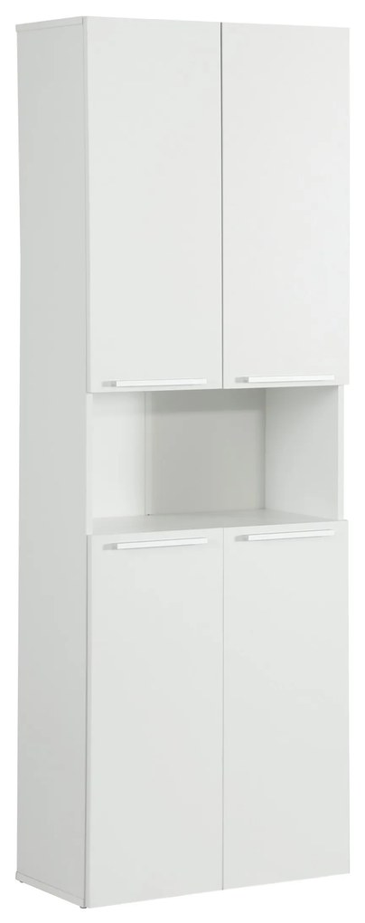 Kúpeľňová skrinka s košom Houseland Nelly matná biela