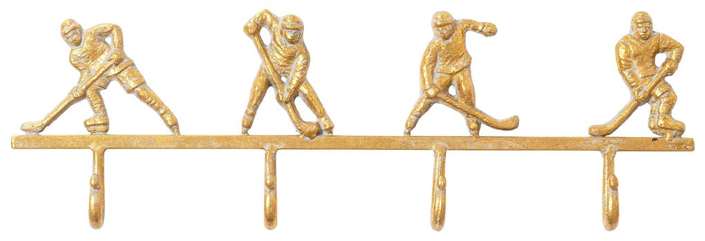 Ice Hockey nástenný vešiak zlatý