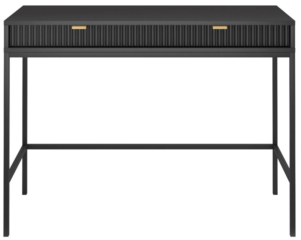 Toaletný stolík Nova 104 cm čierny/čierny rám