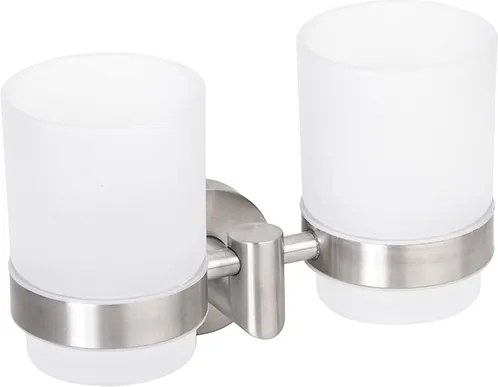 Bemeta Design NEO: Držiak kefiek, dvojitý, sklo - 104210025