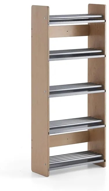Regál na topánky ABBE, 600x250x1400 mm, breza