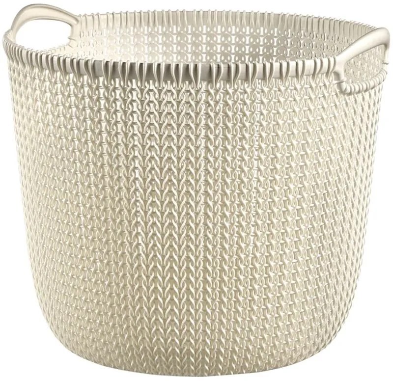 CURVER KNIT L 30L Guľatý kôš na bielizeň 39 x 39 x 33 cm, krémový 03673-X54