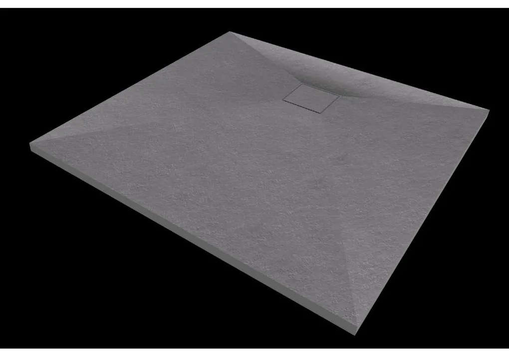 Gamma Erga Oldaf, SMC štvorcová sprchová vanička 90 x 90 cm, šedá matná, ERG-GMA-OL-9090G