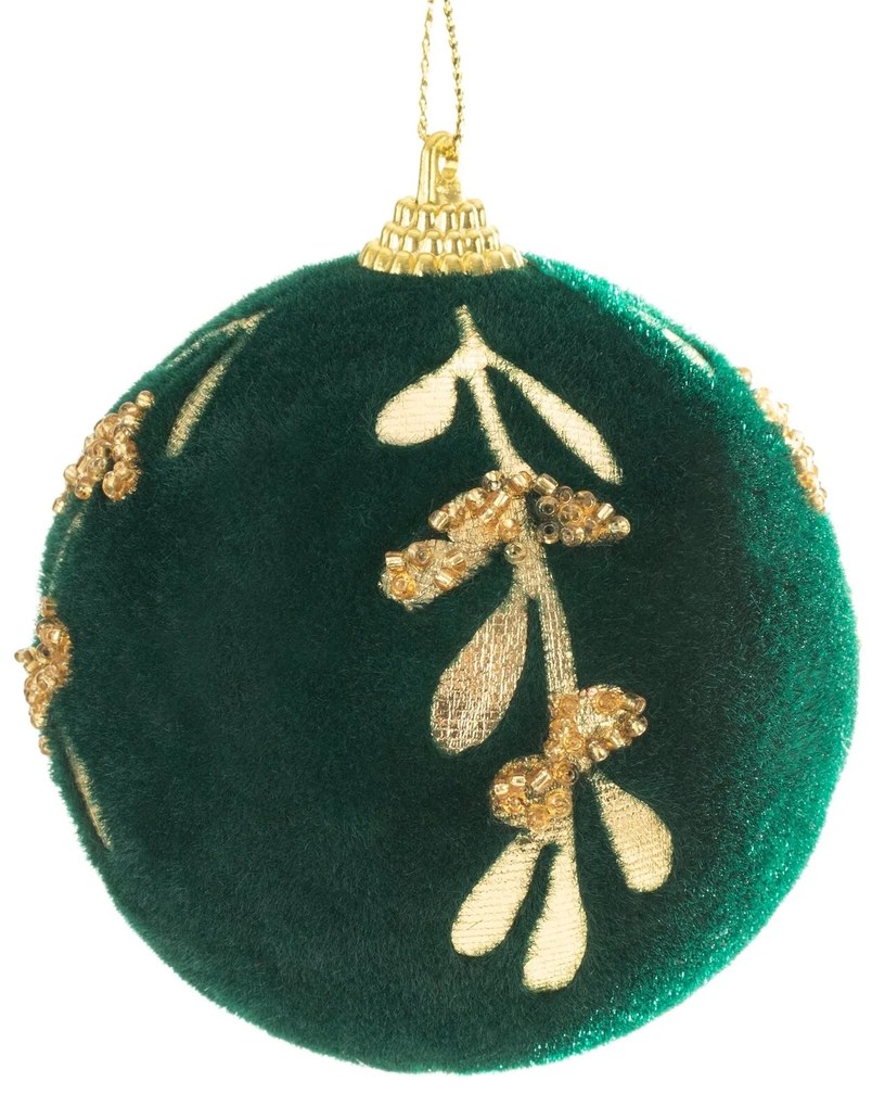 VIANOČNÁ BANKA NA STROMČEK SADA 4 KS (FI) 10 CM TMAVOZELENÁ