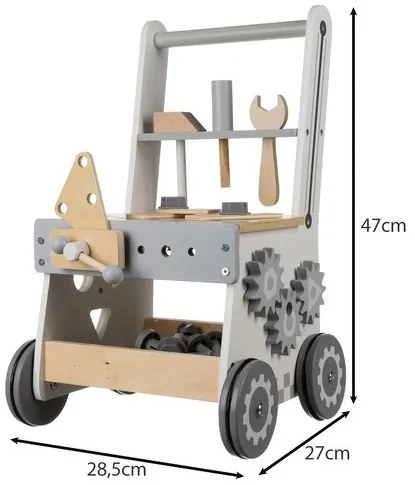 Drevená dielňa pre deti s náradím - vzdelávacia hračka 3v1