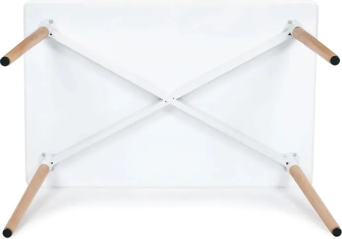 AKCIA Biely jedálenský stôl BERGEN 120x80 cm II. kvalita