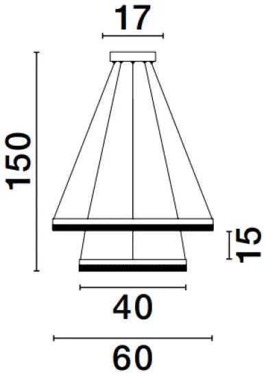 LED luster Adria 2 zlaté