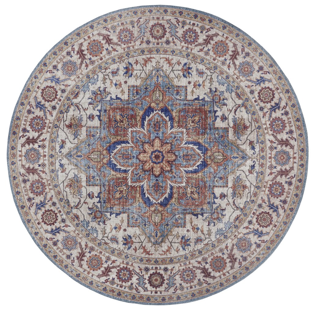 Kusový koberec Asmar 104002 Cyan / Blue kruh, 160x160 (priemer) kruh, modrá, chodba / predsieň, Hanse Home