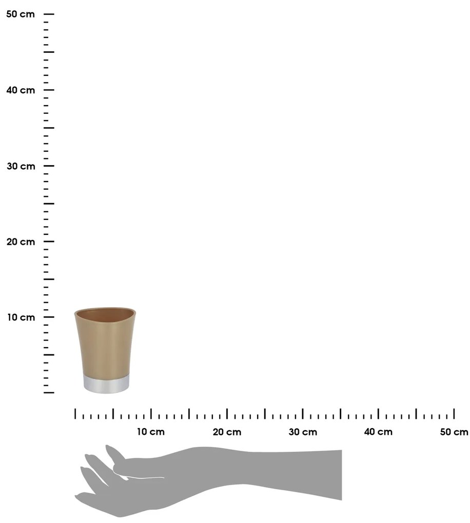 Kúpeľňový pohár Cuesta, béžová/s chrómovými prvkami, 250 ml