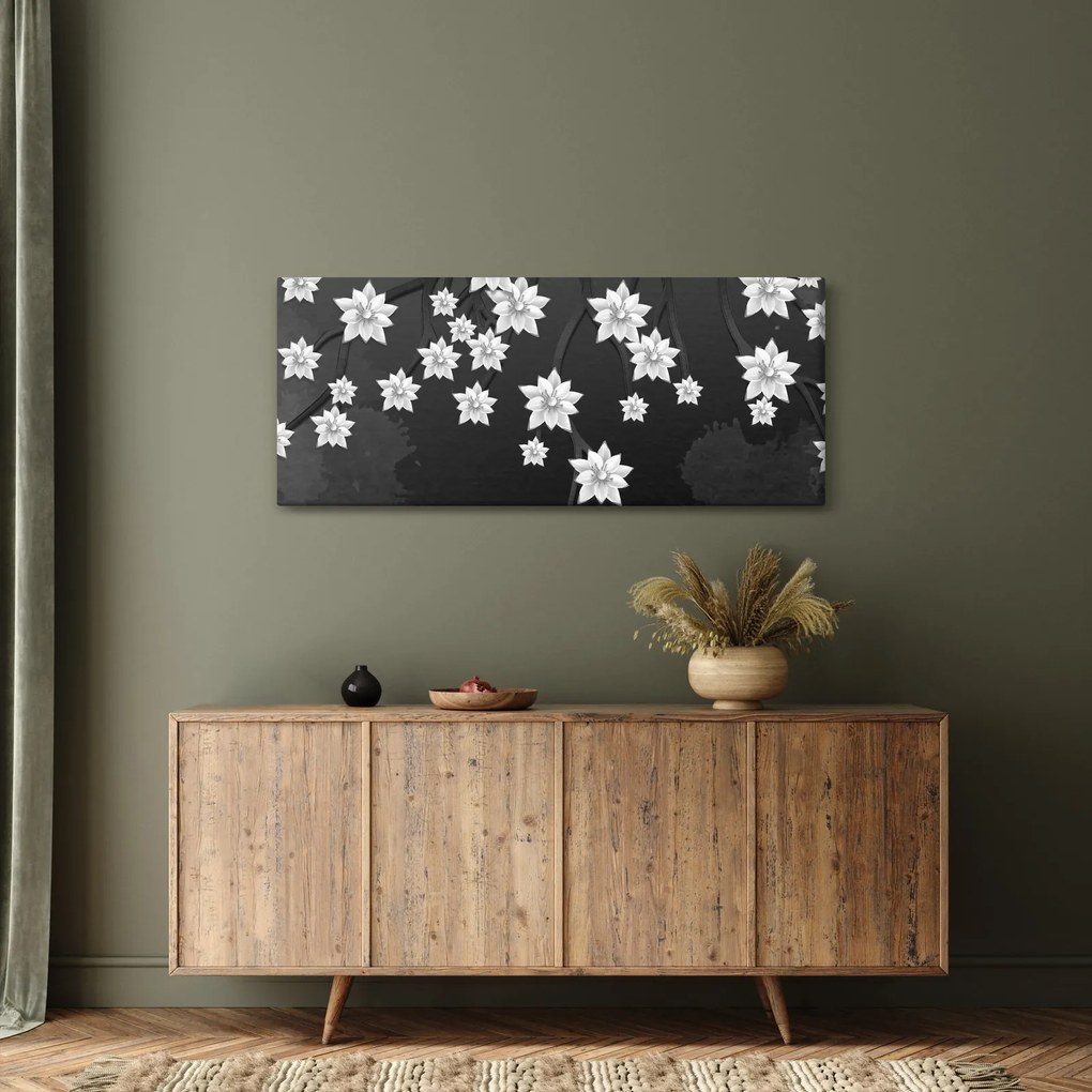 Obraz - Kvety na vetvách (120x50 cm)