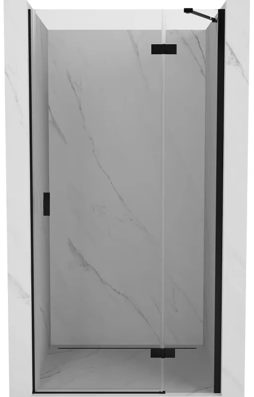Mexen Mist-H, 1-krídlové sprchové dvere pravé 110 cm, číre sklo, čierny profil, 8A5-110-000-70-00-P