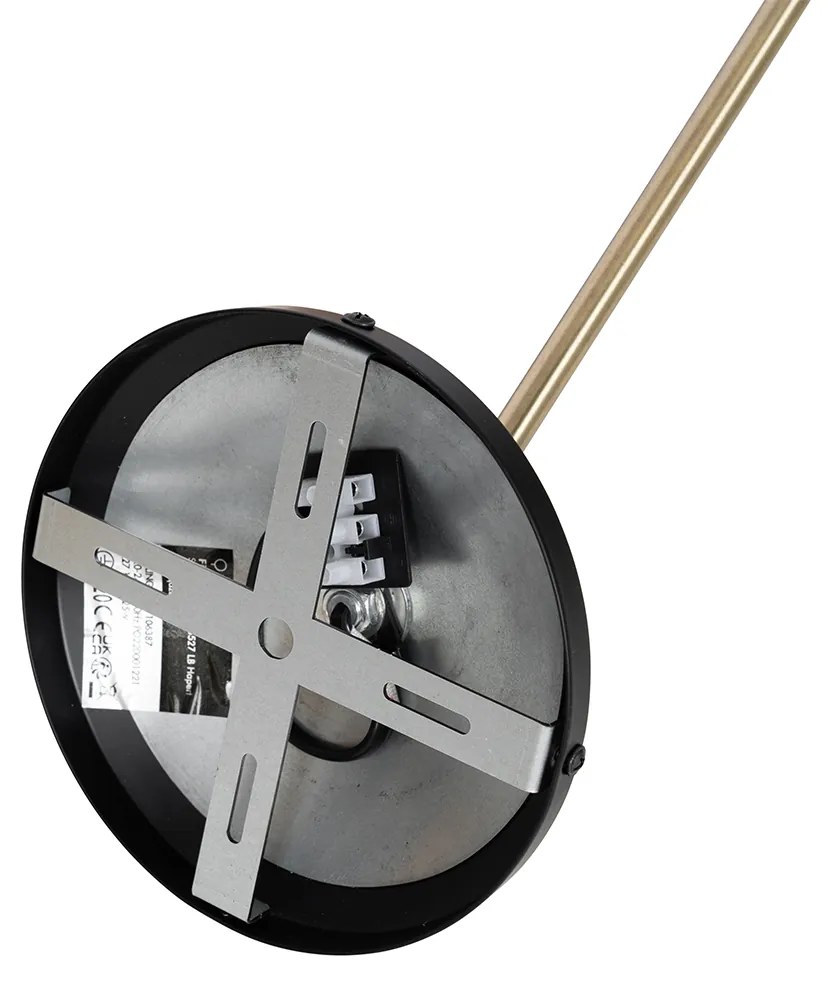 Retro stropné svietidlo čierne s bronzom - Milou