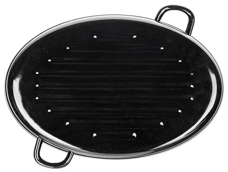 Banquet 2-dielny oválny smaltovaný pekáč CULINARIA Black, 38 cm