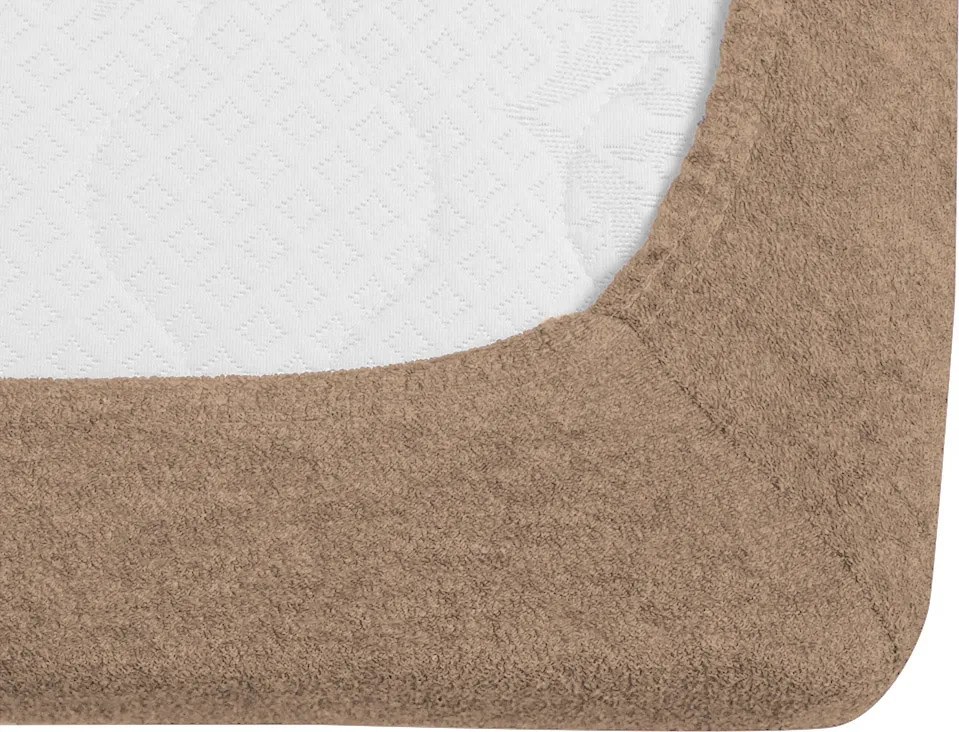 Froté plachta EXCLUSIVE svetlohnedá 180x200 cm Gramáž (hustota vlákna): Lux (190 g/m2)