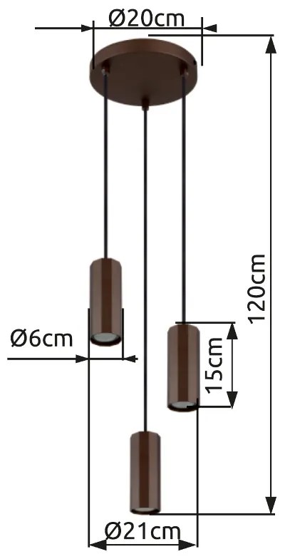 GLOBO JAMES 57919-3H Závesné svietidlo