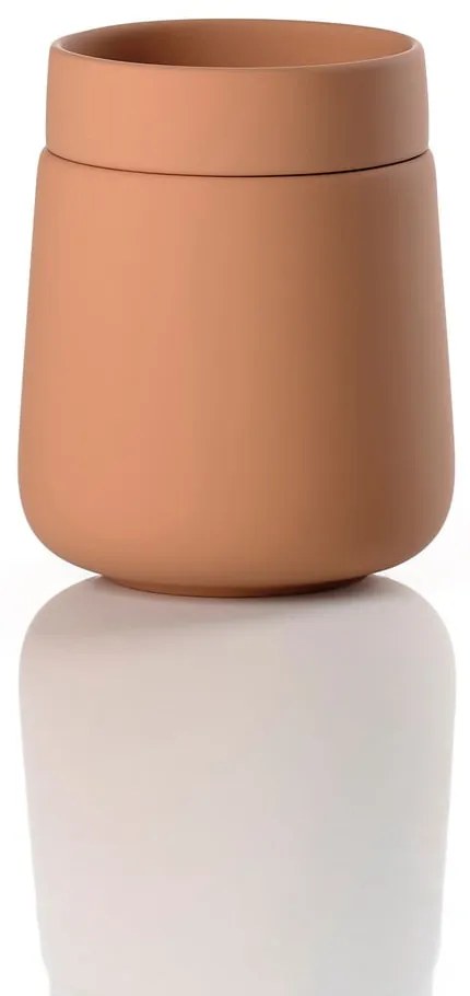 Oranžový kameninový kúpeľňový organizér na vatové tampóny Nova One – Zone