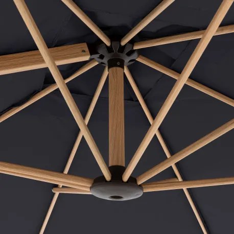 Doppler ALU WOOD 220 x 300 cm - záhradný naklápací bočný slnečník s ULTRA UV ochranou - 2. akosť (S269)