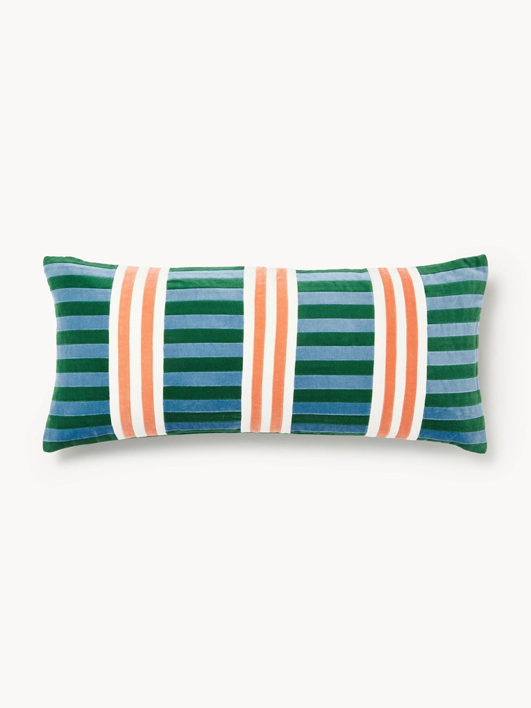 Zamatový patchwork poťah na vankúš Tete