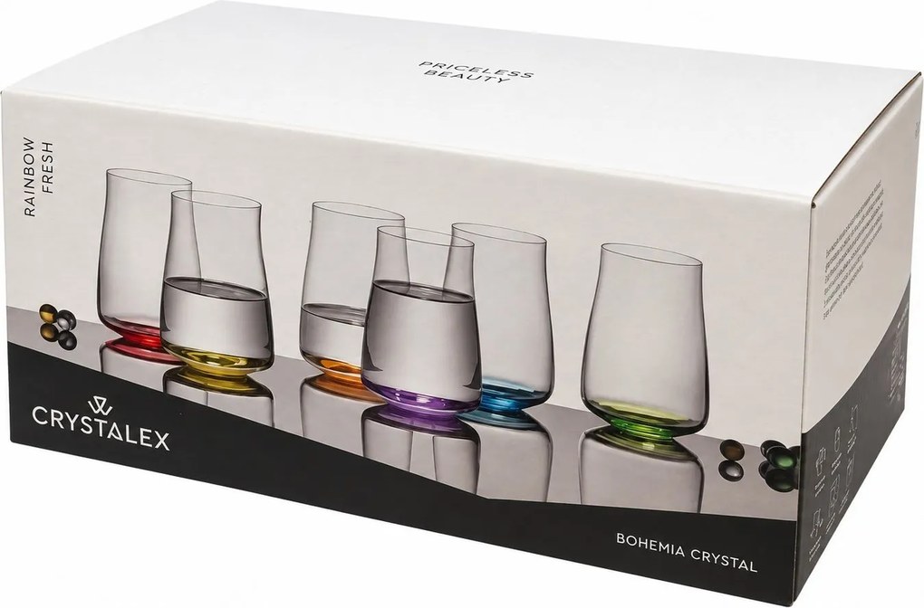 Crystalex poháre Rainbow fresh 400 ml 6 ks