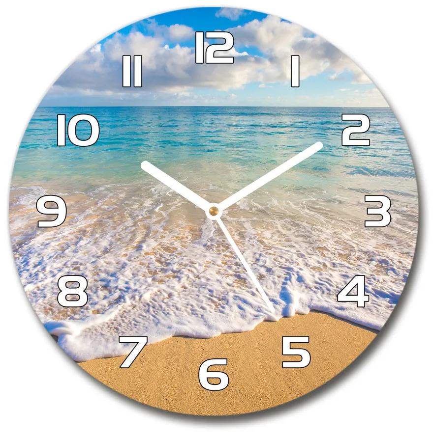 Sklenené hodiny na stenu Havajská pláž pl_zso_30_f_98746021