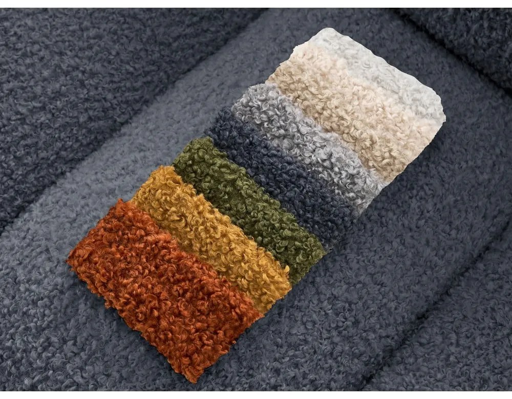 Tmavosivá pohovka z textílie buklé 232 cm Hippolyte – Bobochic Paris