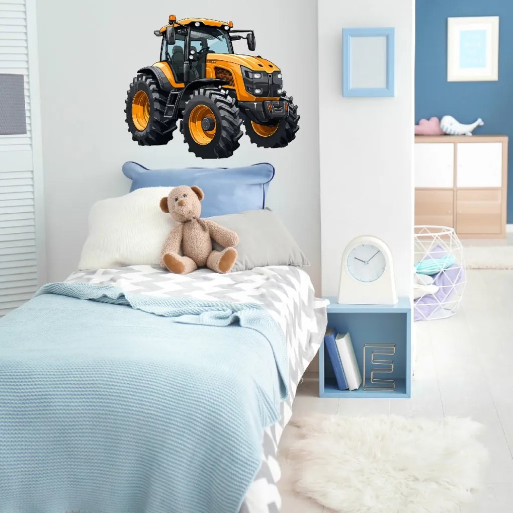 PIPPER. Textilná nálepka na stenu "Traktor"