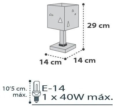 Dalber D-73241 - Detská lampička HELLO LITTLE 1xE14/40W/230V