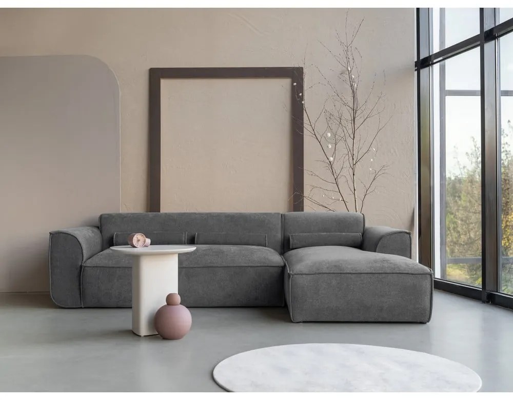 Sivá rohová pohovka (pravý roh) Flex Felix – Miuform