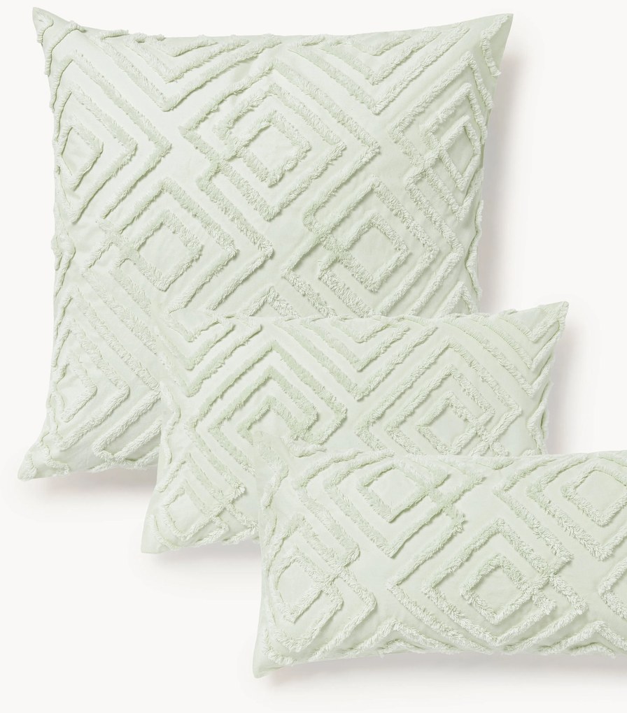 Obliečka na vankúš z bavlneného perkálu's tuftovaným dizajnom Phil