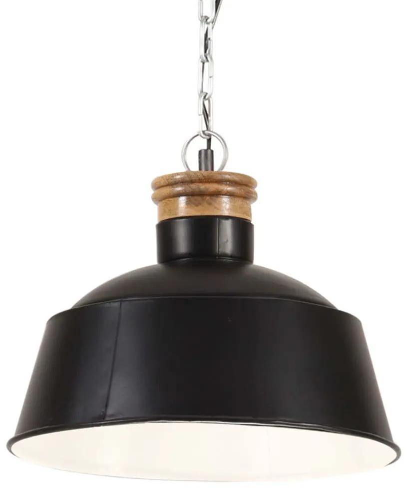 vidaXL Industriálna závesná lampa 32 cm, čierna E27