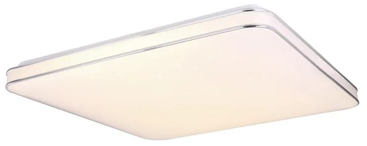 GLOBO Stropné šikovné dizajnové LED osvetlenie LASSY, 48W, teplá biela-studená biela, 49,5x49,5cm, hranaté