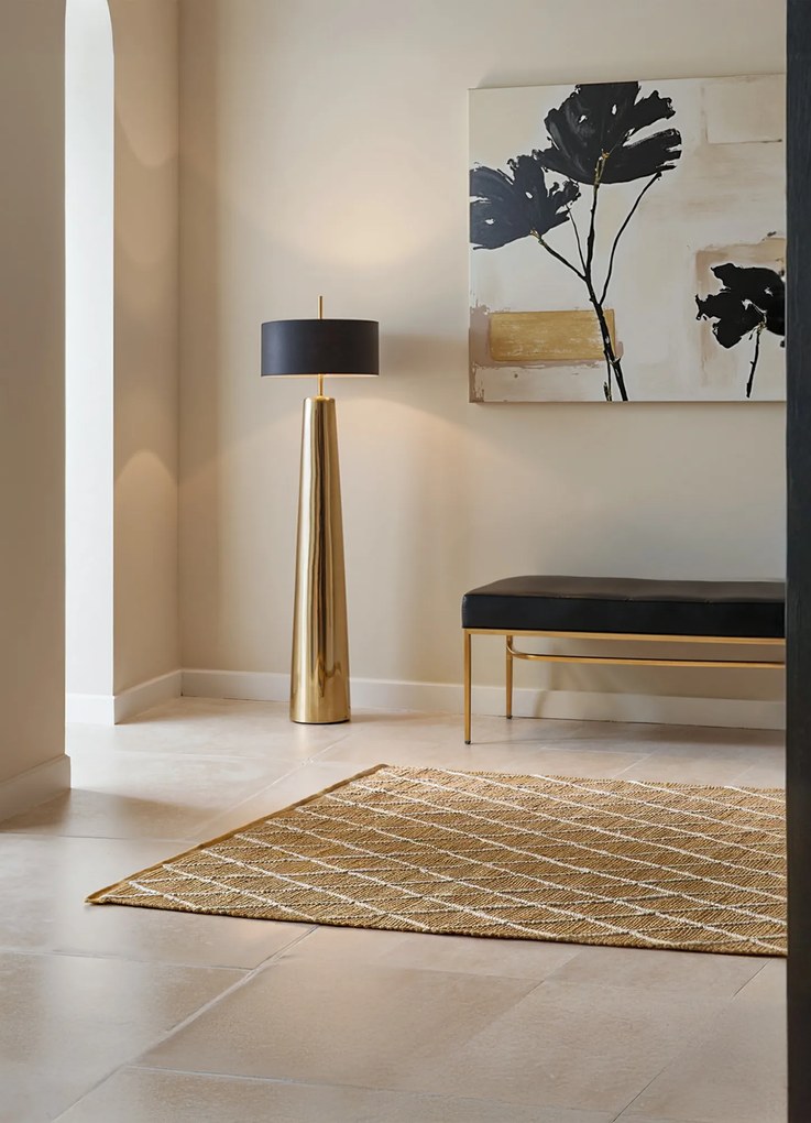 Hanse Home, Kusový koberec Kunu 106208 Natural Gold White, 120x180, béžová, chodba / predsieň