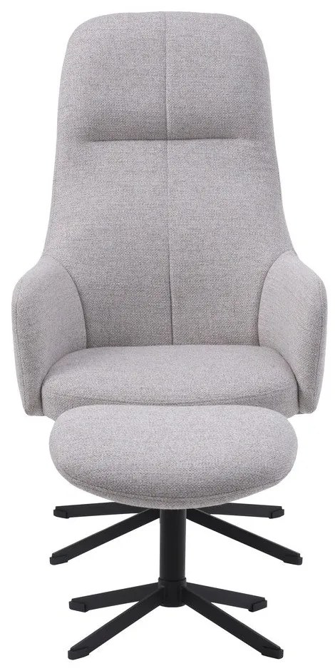 Svetlosivé otočné relaxačné kreslo Manning – Unique Furniture