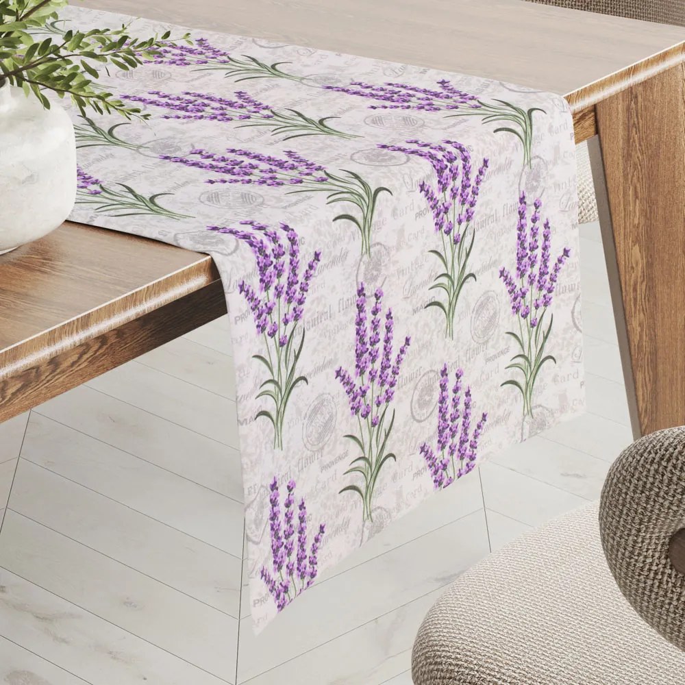 Biante Dekoračný behúň na stôl PML-033 Provence levandule 45x180 cm