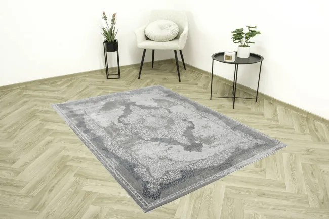 Koberec Allora Plus B827B ornament, sivý
