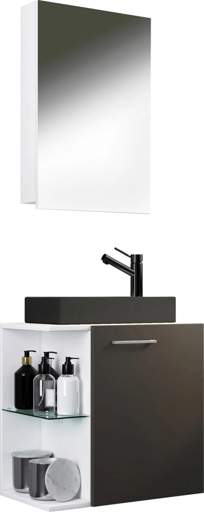 XXXLutz HOSŤOVSKÁ KÚPEĽŇA, antracitová, biela, 52 cm MID.YOU - Online Only kúpeľne - 000657037702