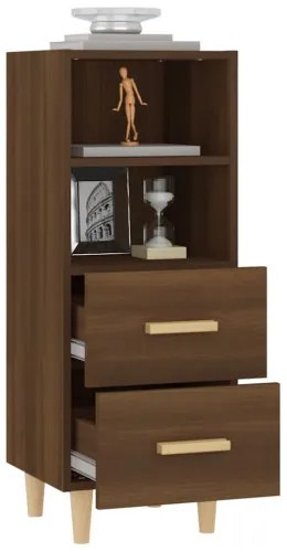 vidaXL Komoda hnedý dub 34,5x34x90 cm spracované drevo-