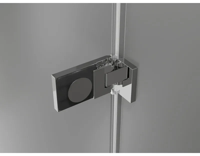 Mexen Lunar-F Duo, skladací sprchový kút 100 x 90 cm, 8mm číre sklo, chrómový profil, 836-100L-090P-01-00