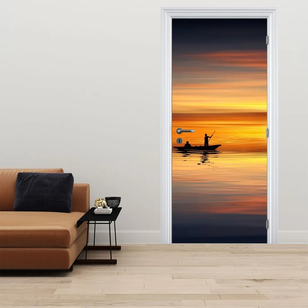 Fototapeta na dvere - Plavba na loďke (95x205cm)