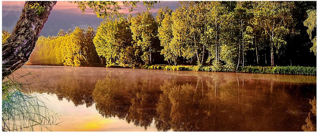 Obraz - Za riekou (120x50 cm)
