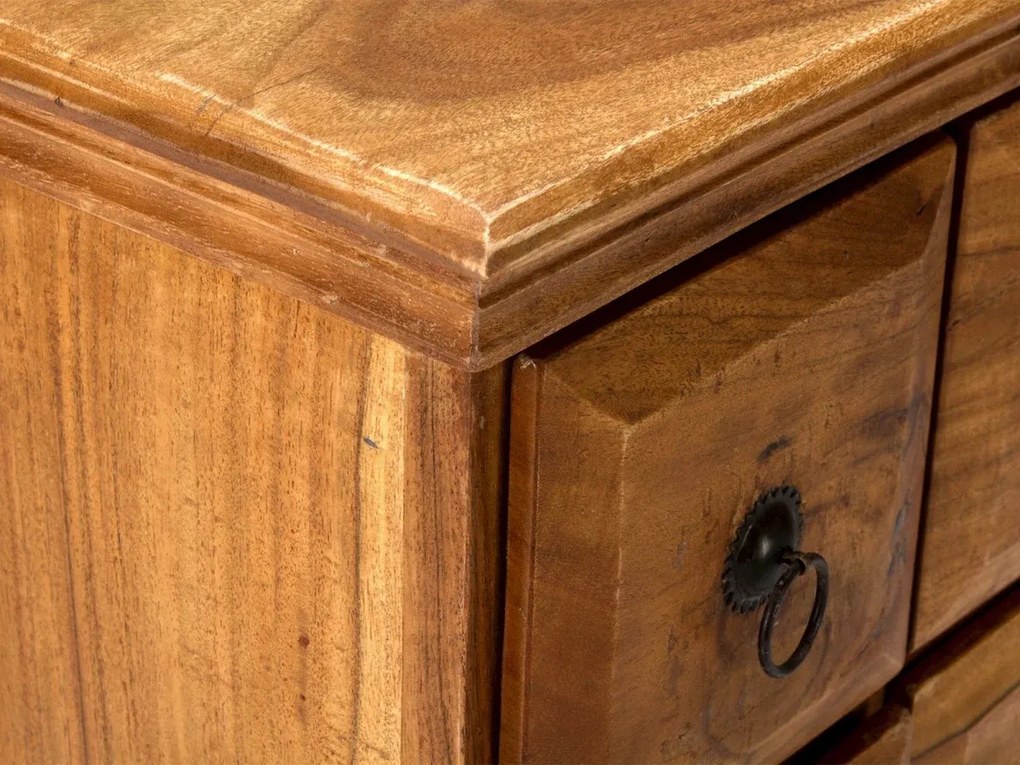 furniture-nabytek.cz - Masivní komoda Texas z akácie, lakovaná, přírodní – 58×25×82 cm