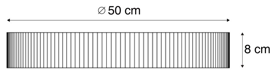 Japandi stropné svietidlo drevo 50cm 4-svetlá - Lyra
