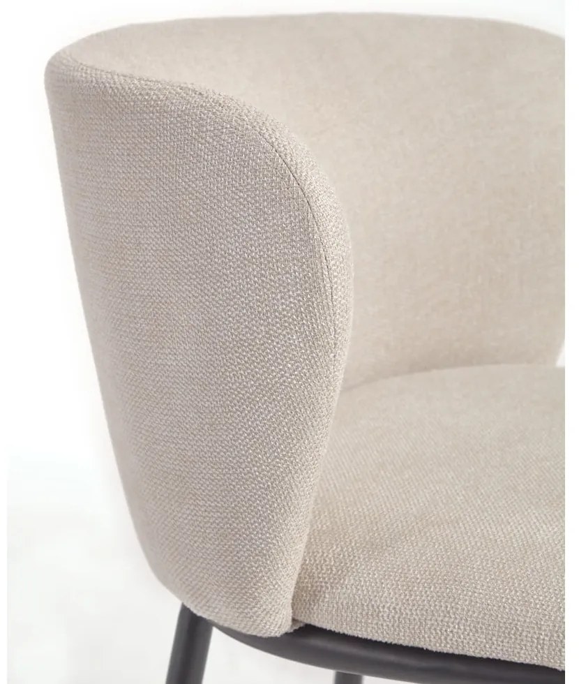 Béžová barová stolička (výška sedadla 65 cm) Ciselia – Kave Home