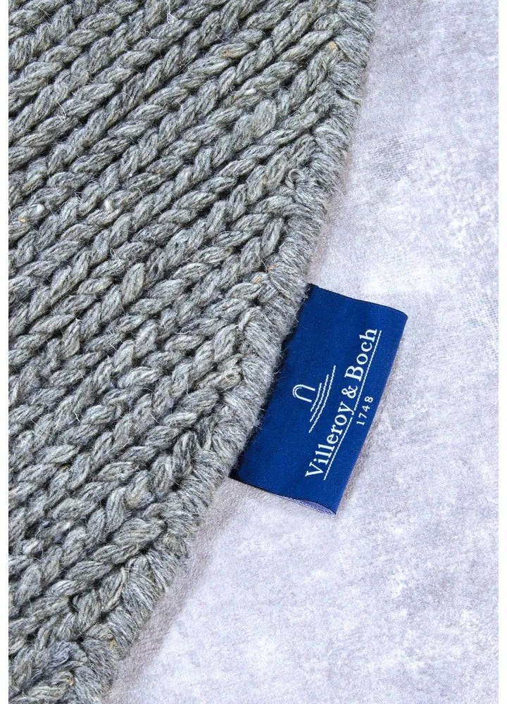 Sivý ručne tkaný vlnený okrúhly koberec ø 160 cm Francois – Villeroy&amp;Boch